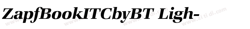ZapfBookITCbyBT Ligh字体转换